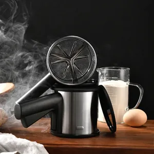 Stainless Steel Manual Flour Sifter With Handle Hand Crank 500ml Scale Fine Mesh Powder Strainer For Baking Sugar Kitchen Tools