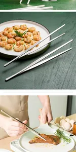 Pincette de cuisine professionnelle en inox 304 idéale pour les grillades et steaks
