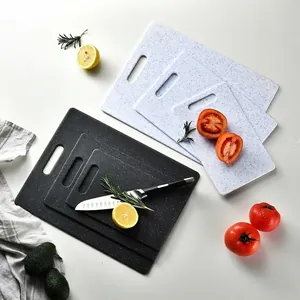 Modern Granite Pattern Plastic Cutting Board Set Non-Slip PP Chopping Board With Hanging Hole For Kitchen Meat Fruit Vegetable