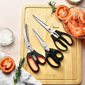 Professional stainless steel kitchen shears set for poultry seafood and general home use