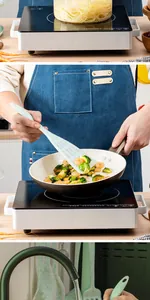 Spatola in silicone punteggiata utilizzata per saltare gamberetti e verdure.