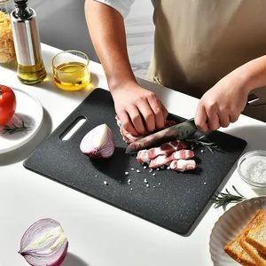 Premium black speckled PP plastic cutting board for professional meat and vegetable preparation