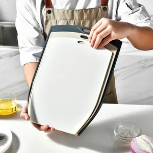 Set of 3 thick non-slip PP cutting boards for home kitchen use