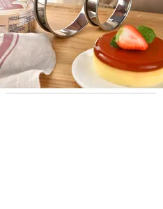 Detailed view of 304 stainless steel mousse rings used for professional cake baking and decor