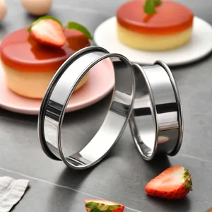High-quality 304 stainless steel muffin rings with double rolled edges for baking