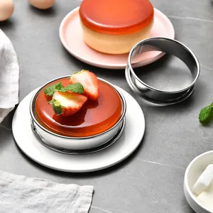 Premium 304 stainless steel round mousse ring for professional cake baking and shaping