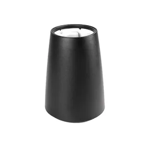Black thermal wine ice bucket for champagne cooling in minimalist durable plastic design