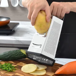 Multifunctionele 6-zijdige roestvrijstalen blokrasp voor groenten en kaas keuken
