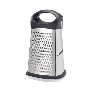 Rallador profesional de acero inoxidable de 4 caras para queso y verduras
