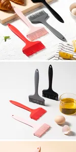 Various colors of large integrated silicone basting brushes for baking and BBQ basting