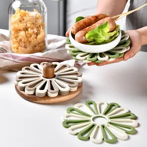 Sottopentola in silicone a forma di fiore resistente al calore per il tavolo da pranzo
