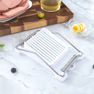 Multi-functional 10-Wire Stainless Steel Slicer for Luncheon Meat Egg Ham Banana Manual Kitchen Food Cutting Tool Modern Minimalist Slicer