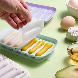 Rabbit-shaped silicone food mold for baby food supplements and homemade sausages