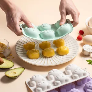Voedselveilige siliconen berenvorm voor babyvoeding en bakken in diverse kleuren