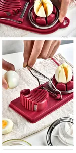 Cortador de huevos manual para cortar huevos duros en rodajas