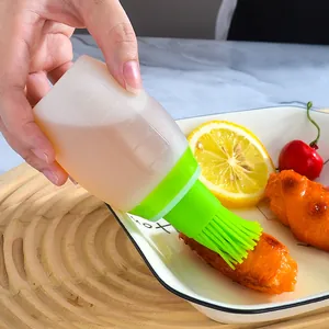 Pennello per bottiglia d'olio in silicone con misure ml per cucina e barbecue