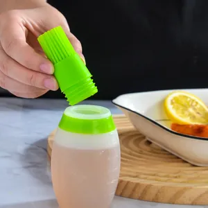 Pennello per bottiglia d'olio in silicone con scala da 180ml per cucina e barbecue