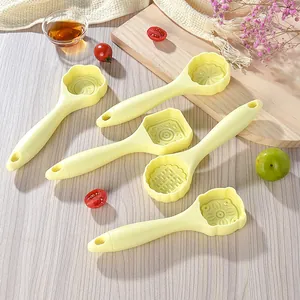 Set professionale da 5 pezzi di stampi per mooncake in plastica PP gialla per pasticceria