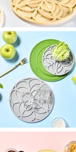 Heat-resistant silicone mats with floral hollow design for kitchen table protection