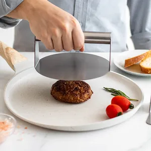 Professionelle Burgerpresse aus Edelstahl 430 für die manuelle Fleischpastete-Herstellung