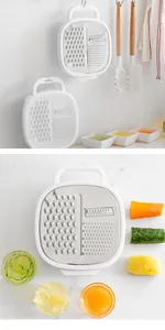 Multifunctional vegetable grater and slicer with collection container for home kitchen use