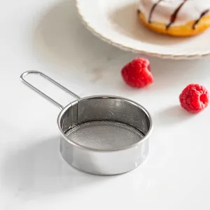 Mini Stainless Steel Handheld Flour Sifter Fine Mesh Powder Strainer for Icing Sugar Cocoa Powder Baking Tool Kitchen Gadget