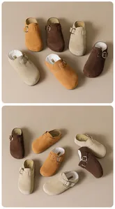 Detailed view of various colors and linings of women's plush closed-toe clogs.