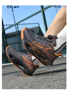Close-up of athletic shoe with rotary dial lacing and hollow cushioning sole unit