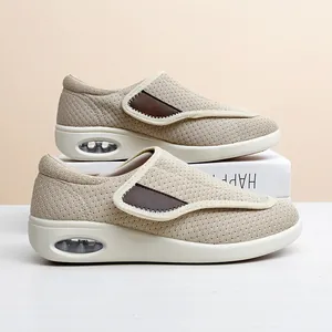 Scarpe da camminata leggere e traspiranti per anziani, pianta larga, ammortizzate.