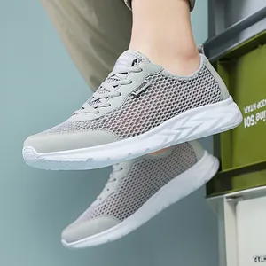 Baskets de Sport en Maille Respirante pour Hommes Légères Ajourées Chaussures de Course Décontractées Semelle PU MD Fitness