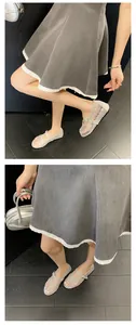 Elegant rhinestone mesh Mary Jane flats with hidden wedge and hollow fishnet design