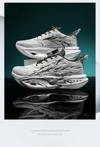 Professional view of breathable men's sneakers with rotating buckle and hollow cushion soles