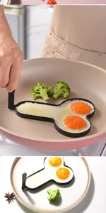 Funny stainless steel non-stick egg fryer mold in creative suggestive shape for breakfast
