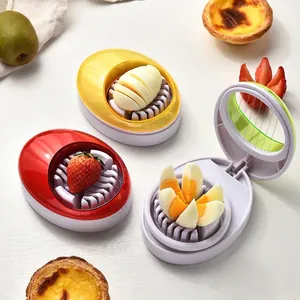 Multi-Functional Egg Slicer For Hard Boiled Eggs ABS Plastic Stainless Steel Wire Fruit Cutter For Strawberries Modern Kitchen Gadget