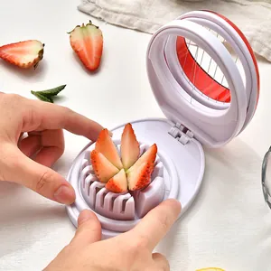 Multi-purpose 2-in-1 stainless steel wire egg and fruit slicer for kitchen use