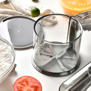 Handheld semi-automatic PP plastic flour sifter with double-layer stainless mesh sieve