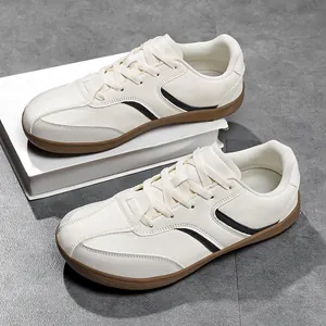 Scarpe Unisex German Army Trainer GAT Retro Casual Sneakers in Pelle PU Bianco Nero Scarpe da Skate Morbide Antiscivolo per Uomo Donna