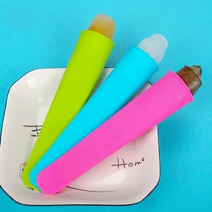 Moules à Glace à l'Eau en Silicone de Qualité Alimentaire DIY Avec Couvercle Hermétique Machine à Glace à Long Tube Pour Friandises Glacées