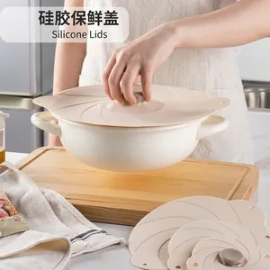 Food Grade Silicone Fresh-keeping Lid Reusable Sealing Bowl Pot Cover Heat Resistant Universal Stretch Lid Kitchen Tools