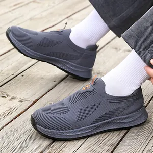 Scarpe Da Camminata Slip-on In Mesh Traspirante Leggere Casual Da Uomo Sneakers Sportive Versatili Con Suola Morbida Calzature Comode