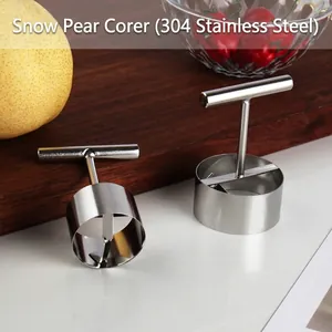 304 Stainless Steel Fruit Corer Pitter With T-Handle Professional Apple Pear Core Remover Tool For Kitchen Baking Home