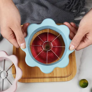 Blumenform 8-Klingen Apfelteiler Entkerner für gleichmäßige Obstspalten in Pastell