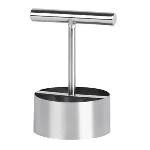 Ergonomic stainless steel fruit corer for removing apple and pear cores efficiently