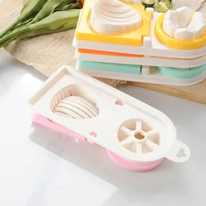 Cortador de huevos multifunción 2 en 1 con hilos de acero inox para cortes precisos