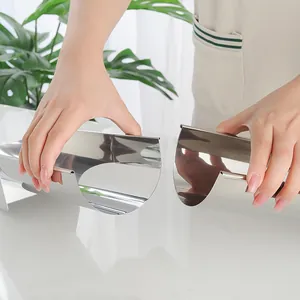 Adjustable stainless steel semi-circular mousse and bread toast mold for home baking