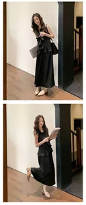 French style nude pointed toe flats with hidden heel, elegant lifestyle model view