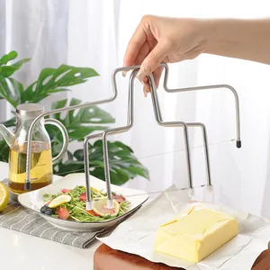 Coupe-fromage professionnel en fil d'acier inoxydable pour gâteau pain et beurre