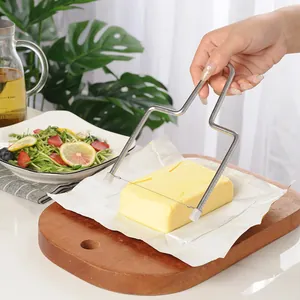 Coupe-fromage professionnel en fil d'acier inox coupant du beurre en cuisine
