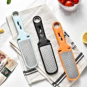 Afilador De Cuchillos De Doble Cara Multifuncional 6 En 1 Con Ranura De Cerámica De Grano De Diamante Abridor De Botellas Para Herramientas De Cocina Afilado De Tijeras