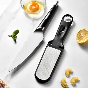 Afilador de cuchillos 6 en 1 multifunción y cuchillo de chef en base de mármol